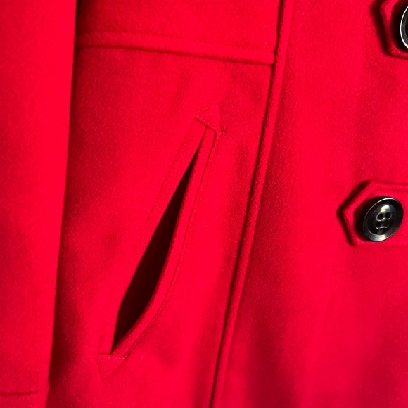 American Rag Red Pea Coat Size Large - Picture 9 of 10